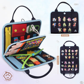 JAGSYJOY Busy Book zipper and buttons page strengthens finger dexterity during play
