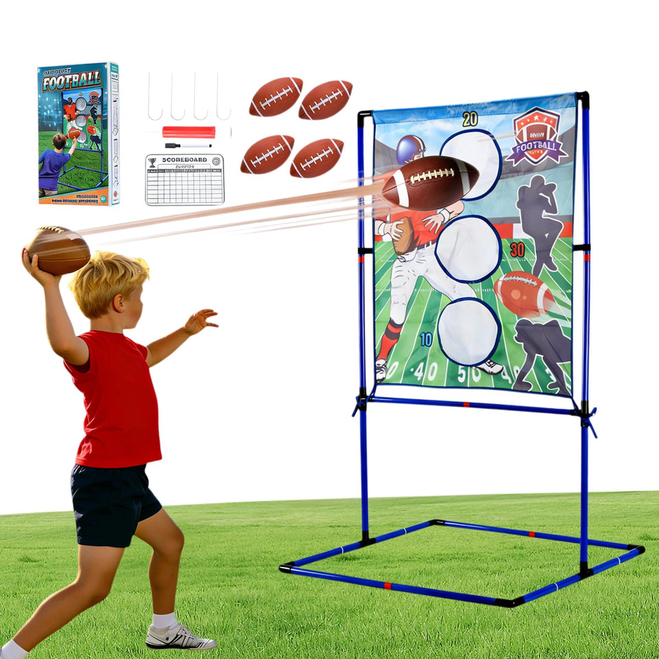 Jahenway football toss target with three large pockets to simplify scoring for kids