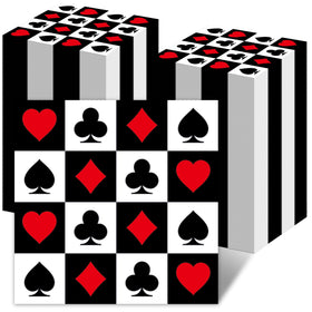 Jajajuegos Las Vegas theme poker napkins for stylish table settings and easy cleanup