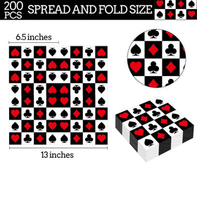 Jajajuegos poker card pattern napkins add festive flair while protecting surfaces
