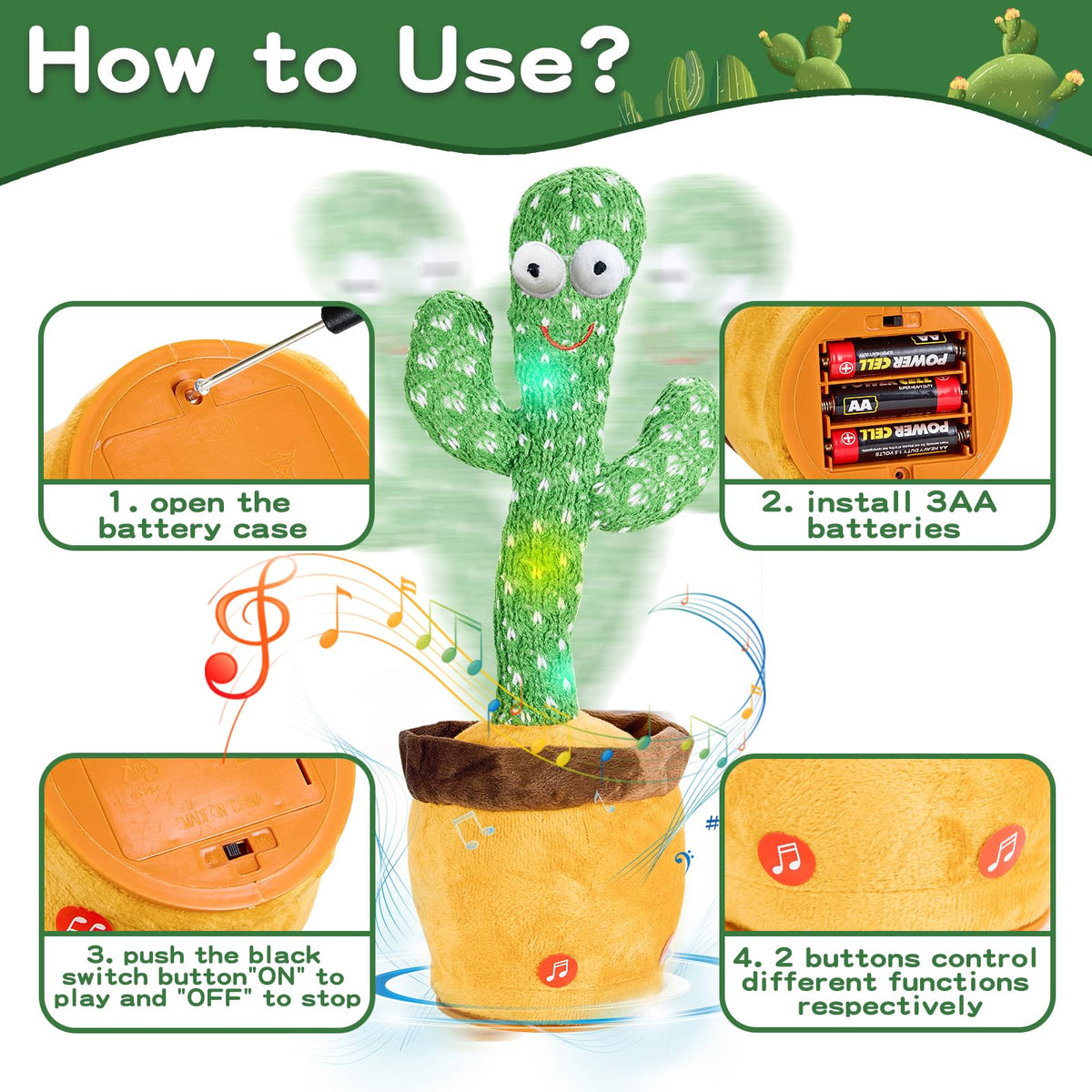 JAKCJFII Dancing Cactus toy family play time through engaging performance
