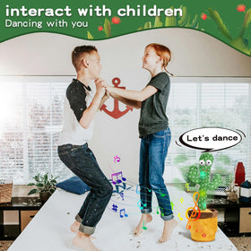 JAKCJFII Dancing Cactus toy recording feature lets kids hear their voice played back