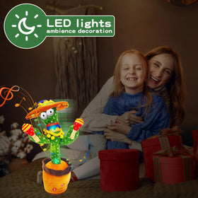 JAKCJFII Talking Cactus Toy sings along to 120 English songs to entertain kids.