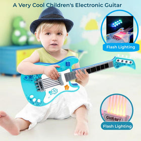 Jakeloo kids guitar with 8 keys and color tubes for interactive play