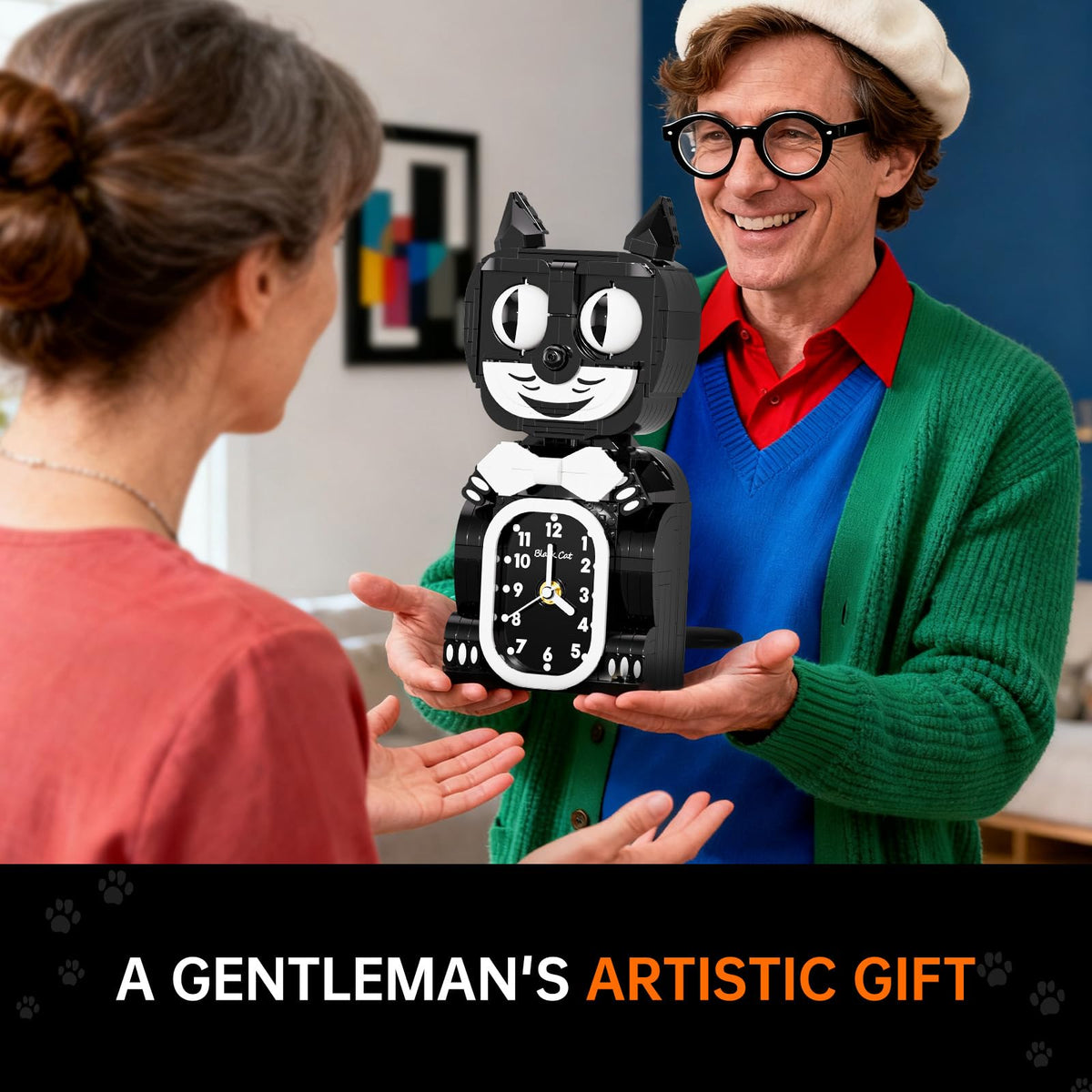 JAKI Cat Clock makes a charming gift for collectors