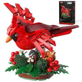 JAKI Northern Cardinal model with lifelike red plumage for display