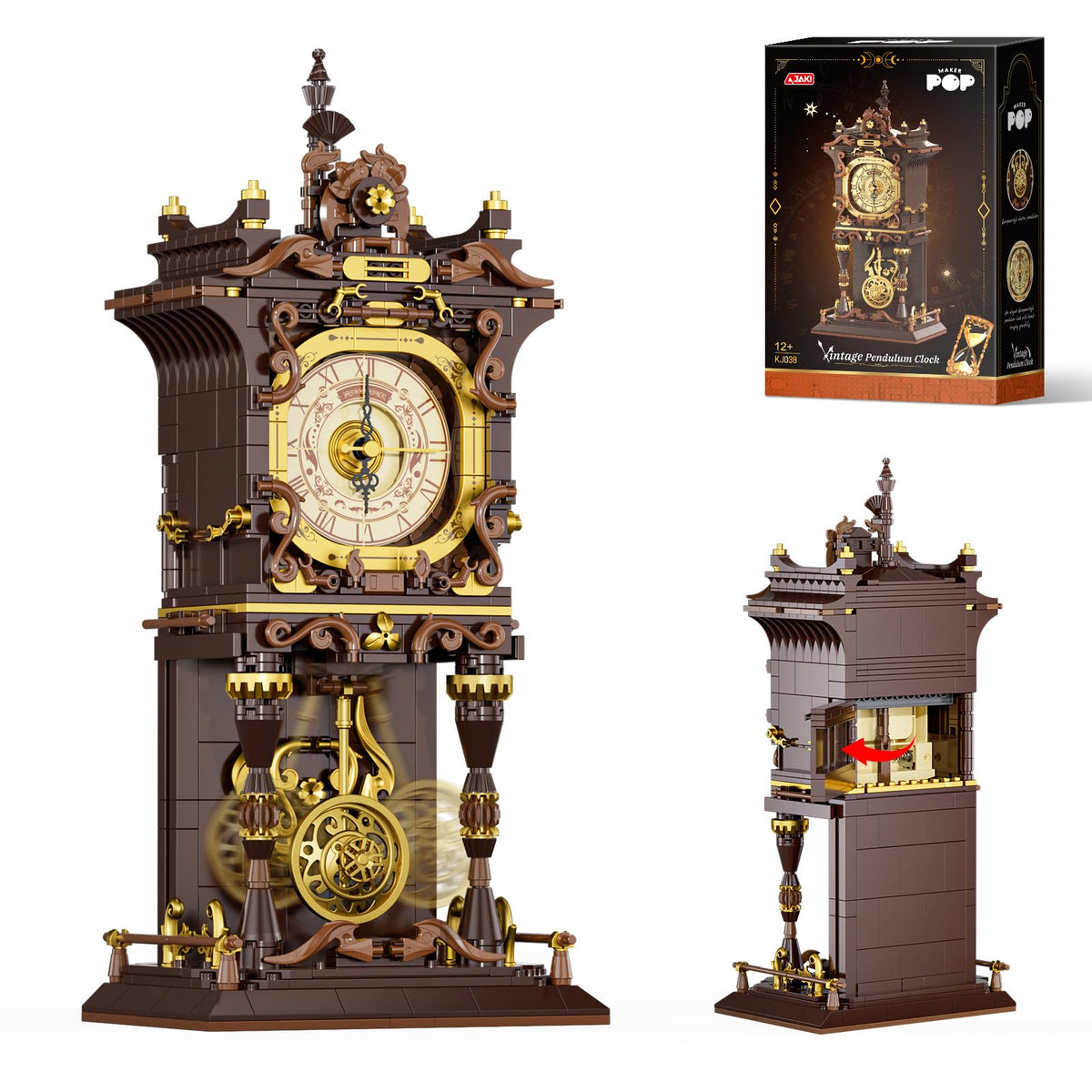 JAKI Vintage Swing Clock build in progress with authentic brick assembly