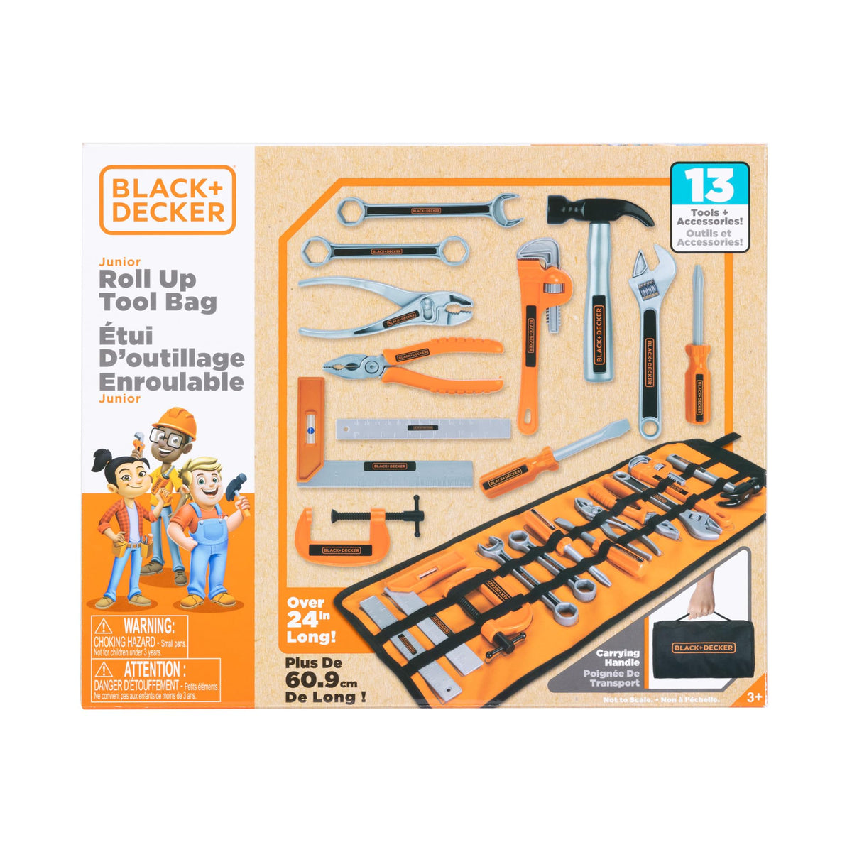 JAKKS Pacific Black+Decker compact carry handle enabling portable pretend play