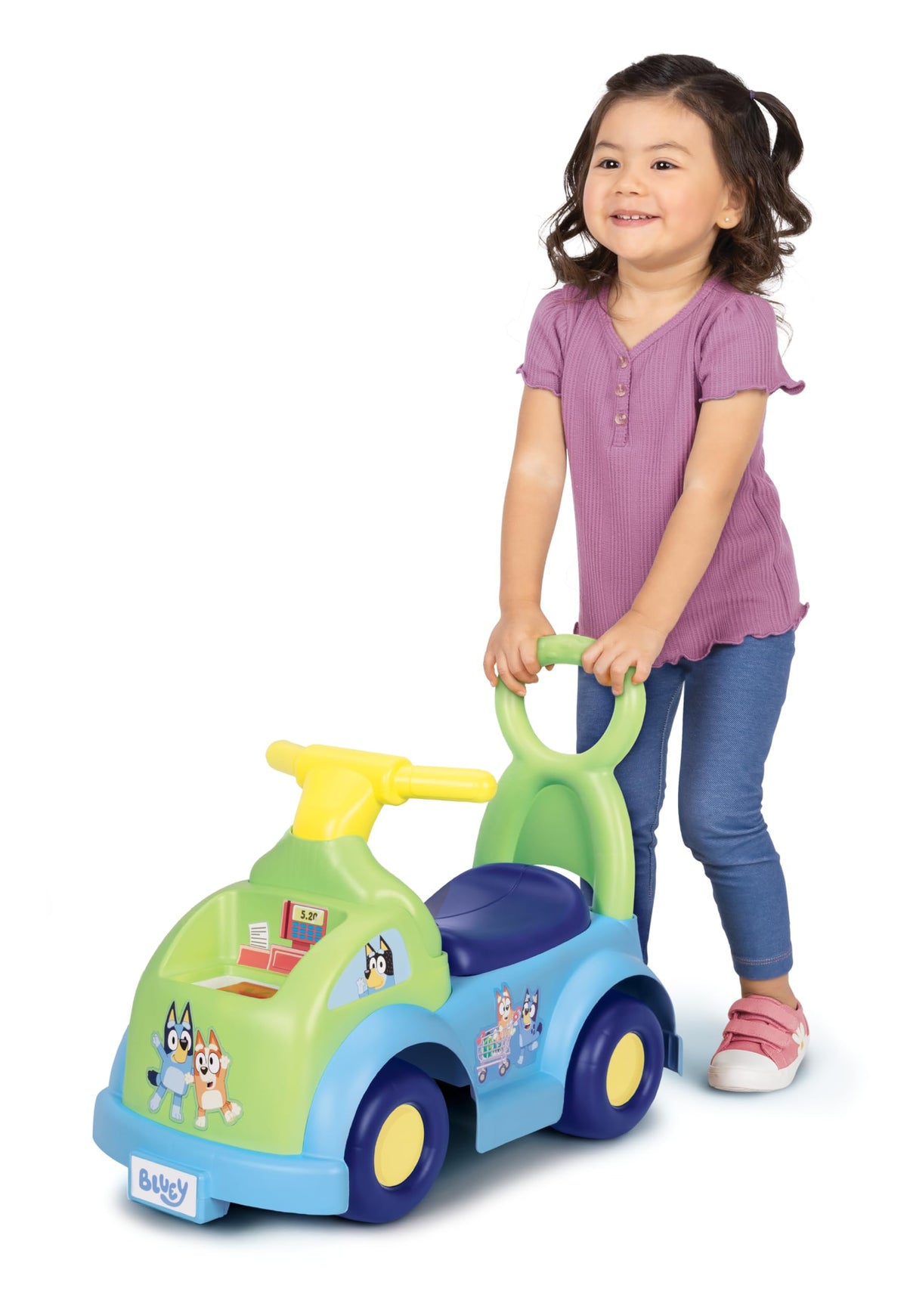 Close-up of wheels emphasizes wide, stable design for classroom or home floors.