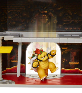JAKKS Pacific castle lift moves Bowser between levels for varied action.
