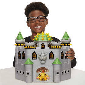 JAKKS Pacific Bowser's Castle exterior view, perfect for imaginative Mario adventures.