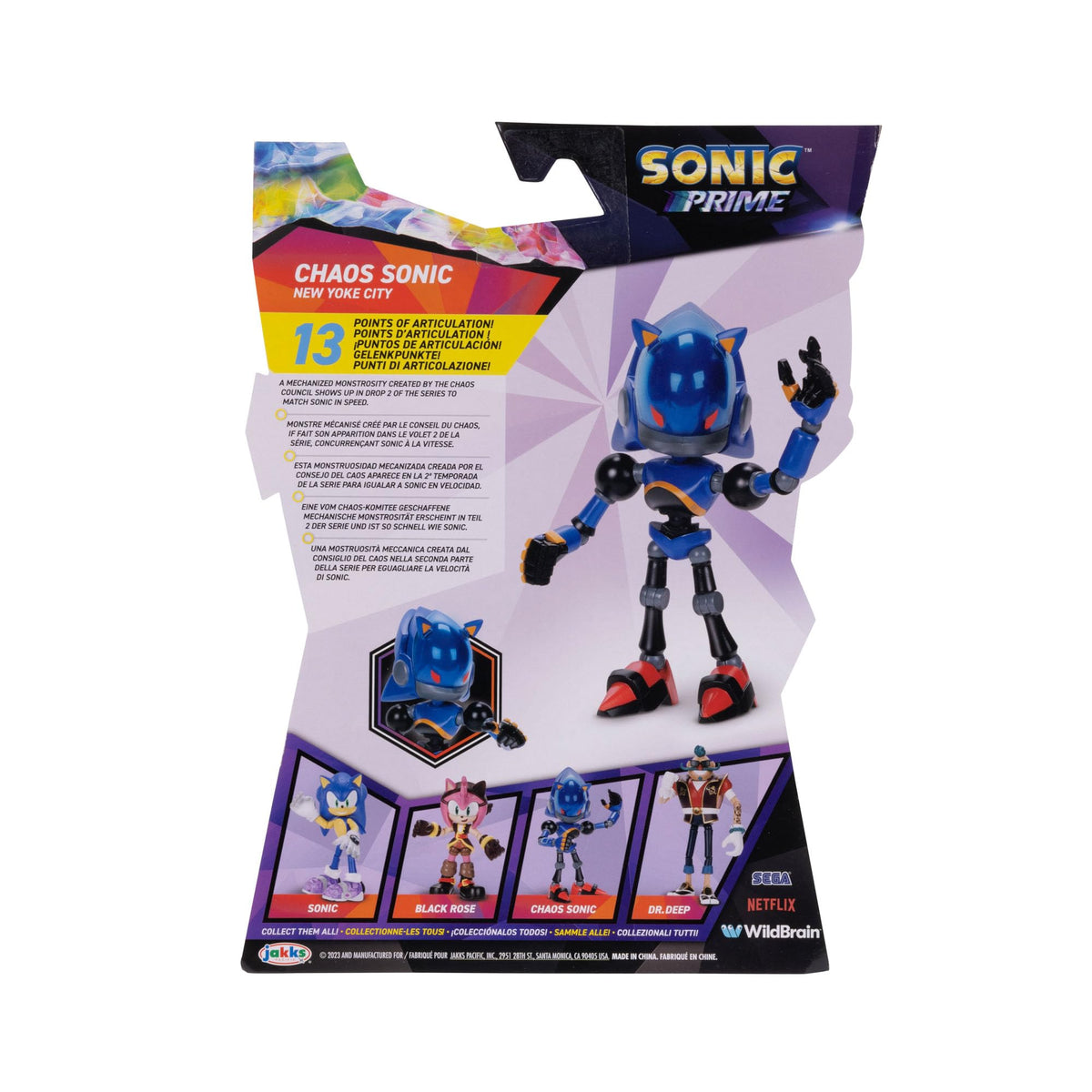JAKKS Pacific Chaos Sonic figure with high detail and vibrant paintwork.