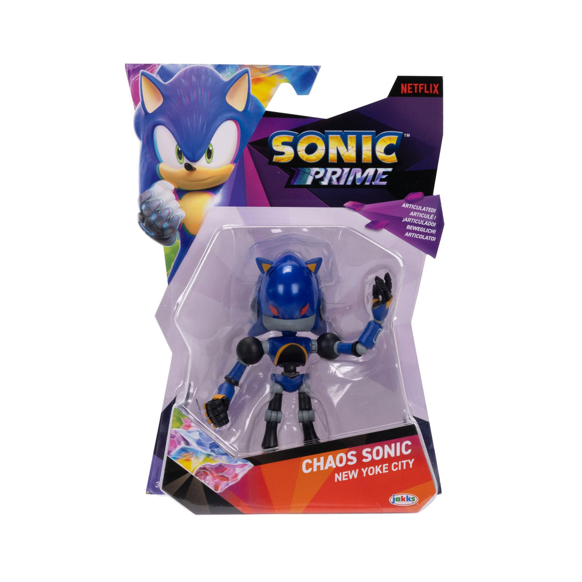 JAKKS Pacific Chaos Sonic show-inspired deco for authentic collector appeal.