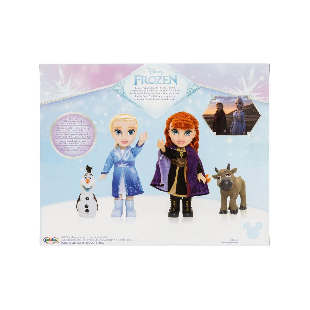 Anna and Elsa petite dolls with Olaf and Sven invite on-the-go adventures