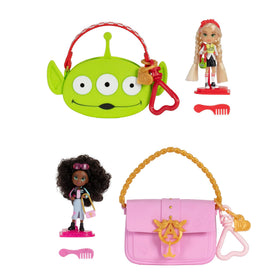 Dolls measure 2.25 inches tall with rooted hair and articulation.