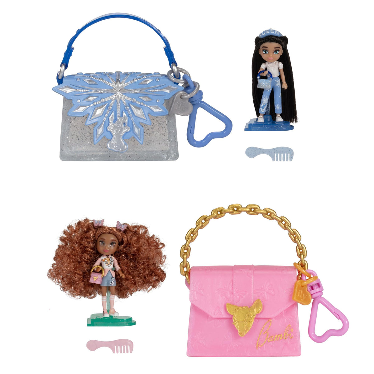 Heart-shaped clip helps attach the purse for easy portability.