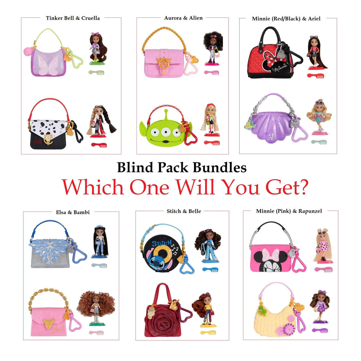 JAKKS Pacific Disney ILY Tote-ily Teenies purse included to carry dolls and accessories on-the-go.