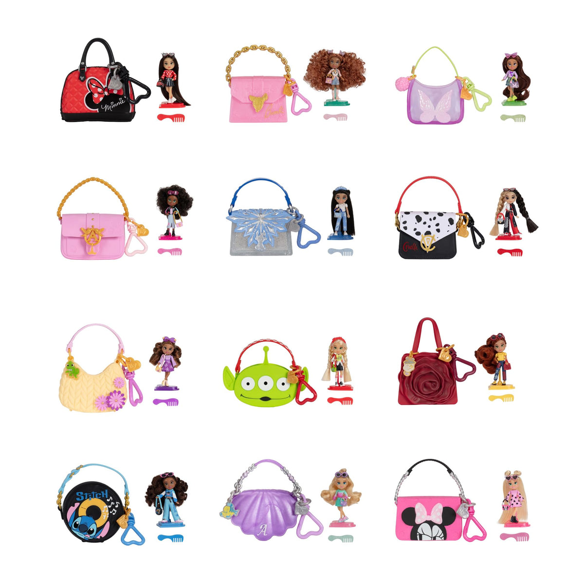 JAKKS Pacific Disney ILY Tote-ily Teenies blind pack with two dolls and a matching purse for on-the-go.