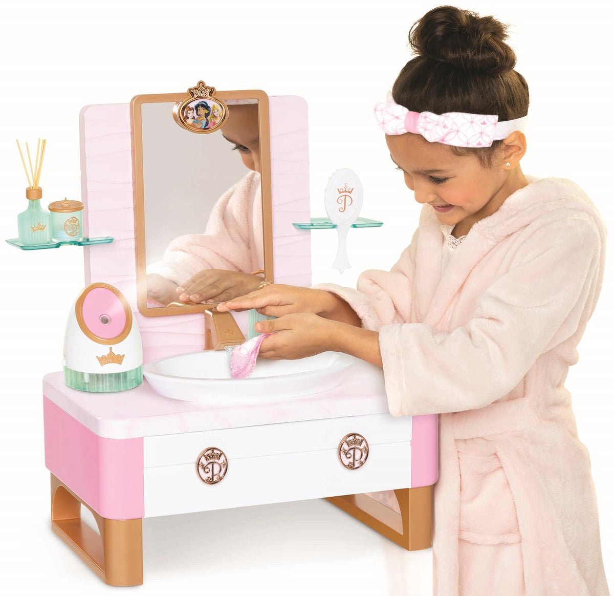 Jakks Pacific Disney Princess Deluxe Day Spa sink with real water for interactive pretend grooming