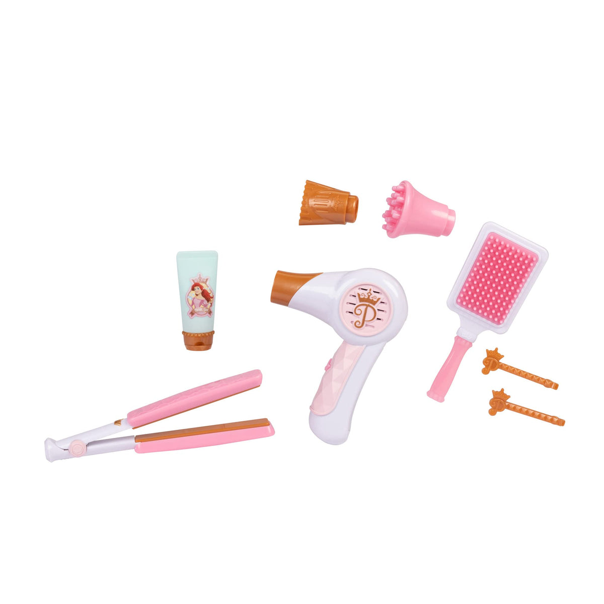 JAKKS Pacific Disney Princess Style concentrator nozzle for precise pretend styling.