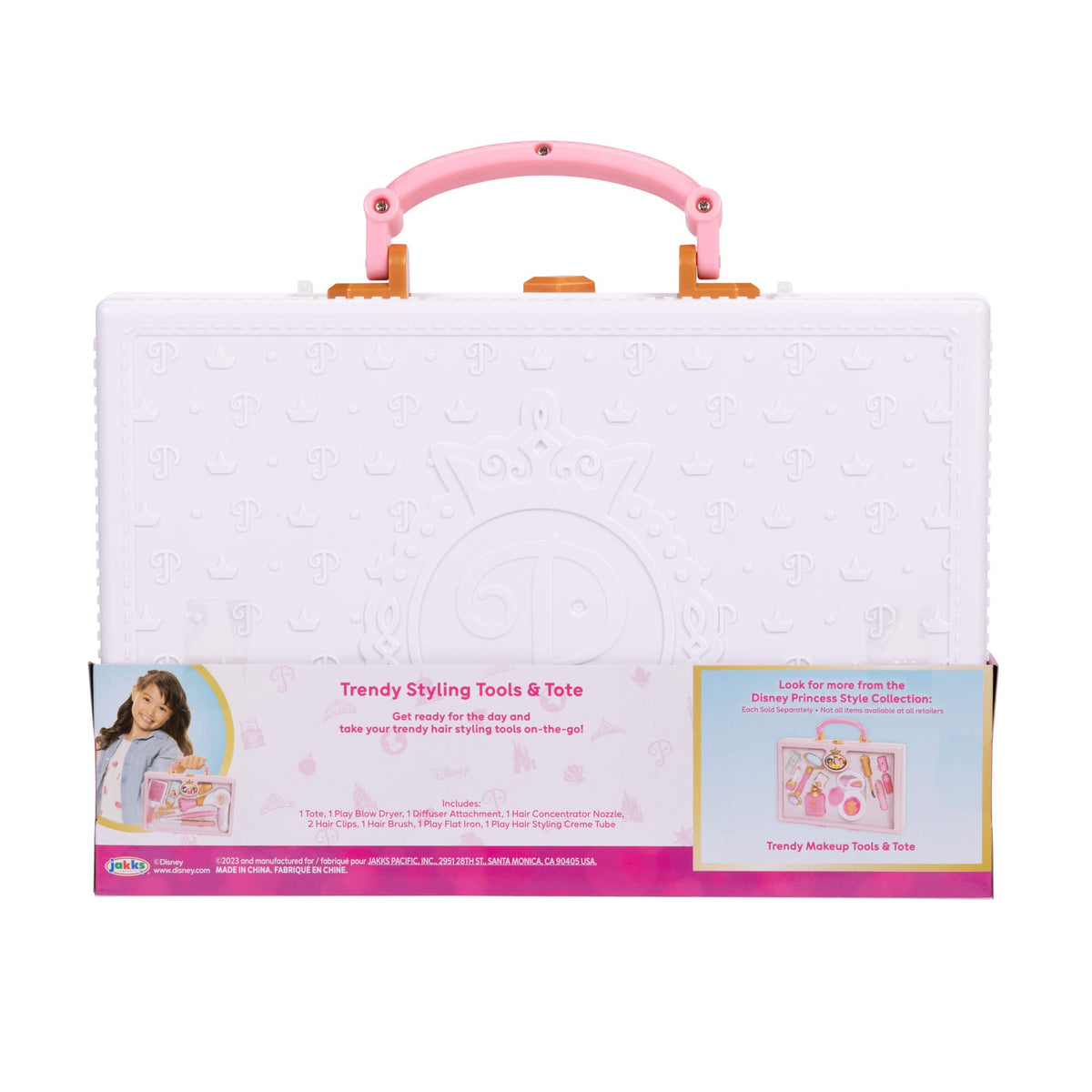 JAKKS Pacific Disney Princess Style pretend flat iron and styling creme tube.