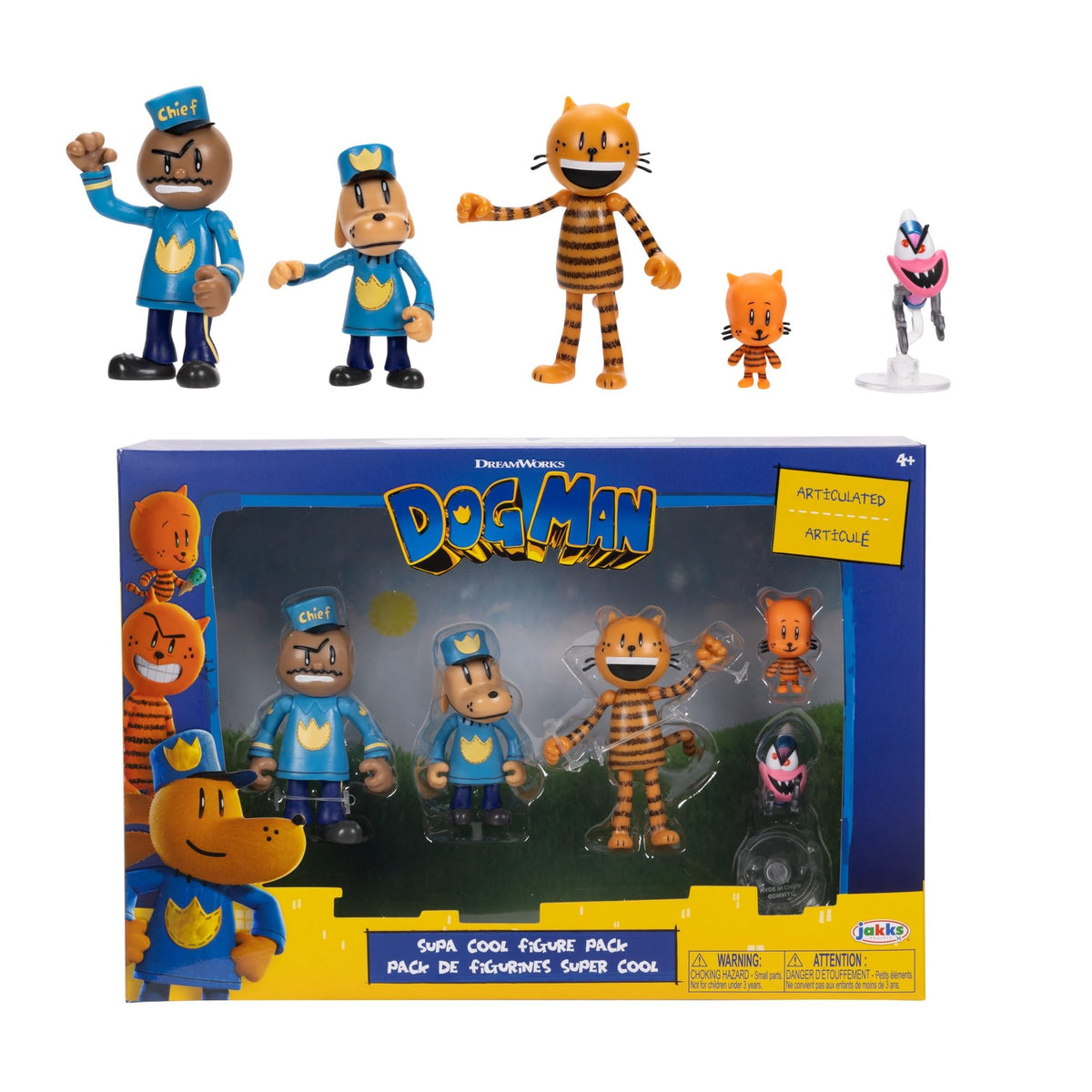 JAKKS Pacific Dog Man figure ready for poseable action play.