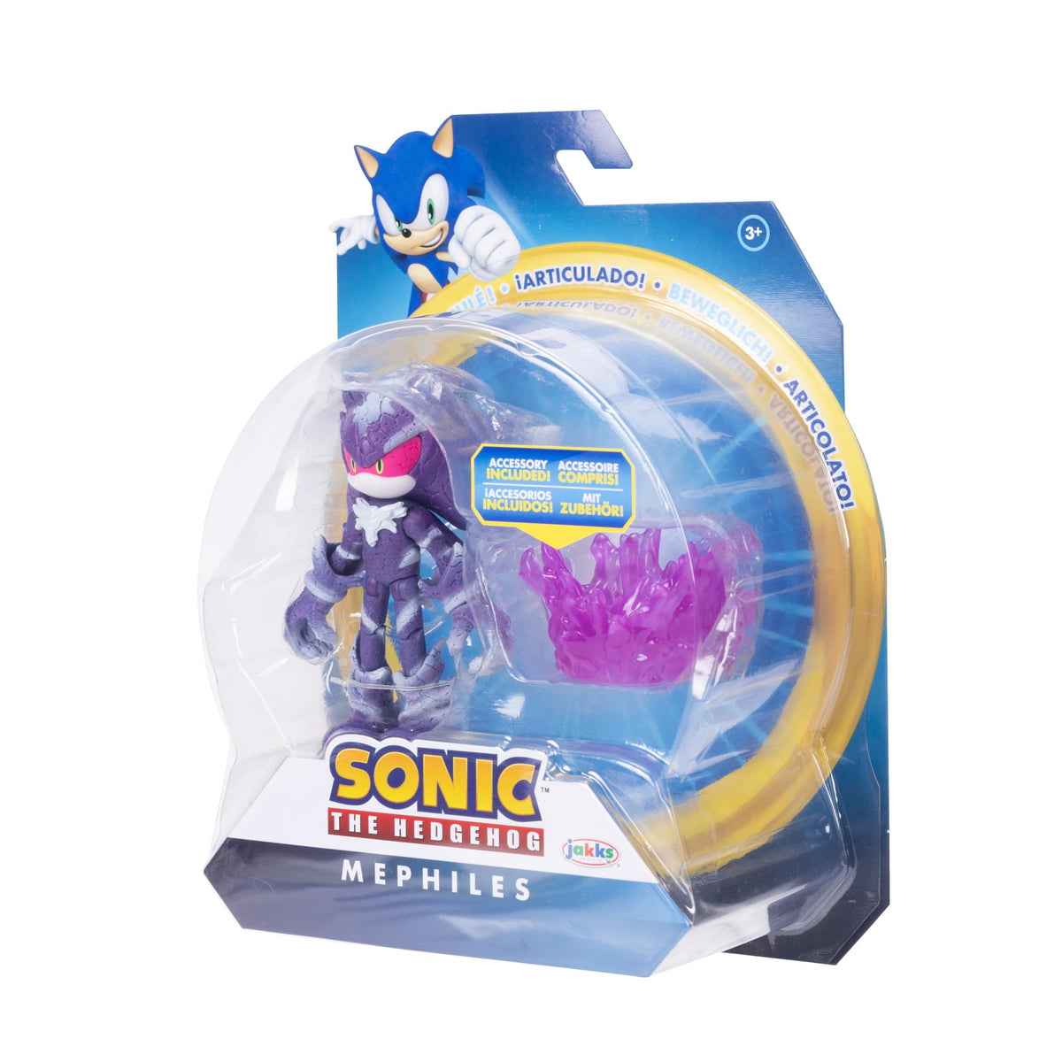 Sonic Mephiles Dark figure displayed on shelf-ready collectible packaging
