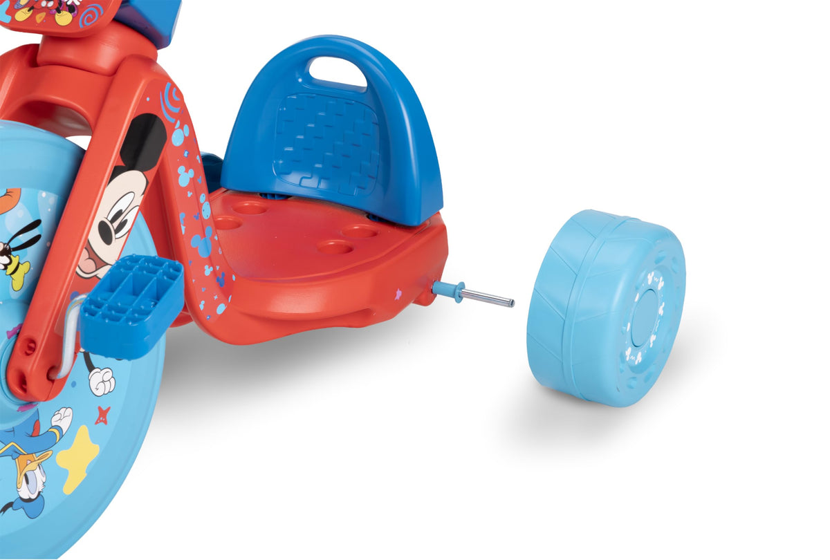 JAKKS Pacific Mickey Mouse Fly Wheels Cruiser, stickers allow character customization during assembly.
