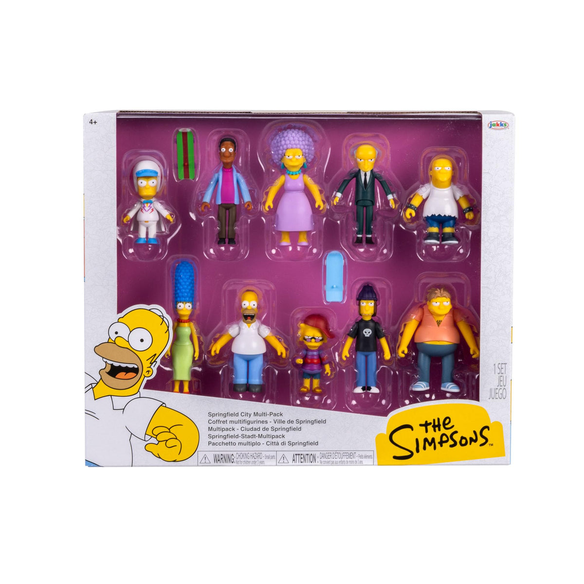 JAKKS Pacific Simpsons 2.5-inch figure, Springfield City Multipack, perfect for imaginative world-building with poseable figures.