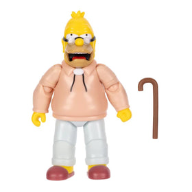 JAKKS Pacific Simpsons Grampa Simpson 5-Inch articulation pose showcasing up to 14 joints for dynamic play