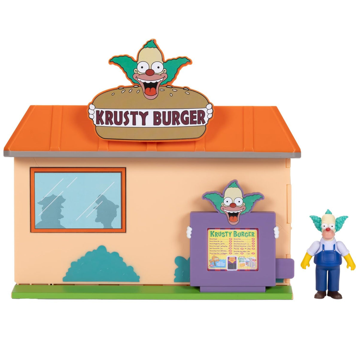 Jakks Pacific The Simpsons Krusty Burger Diorama facade view for display and play