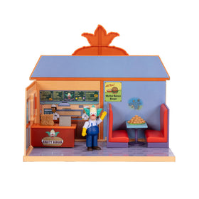 Krusty Burger Diorama restaurant interior scene for storytelling