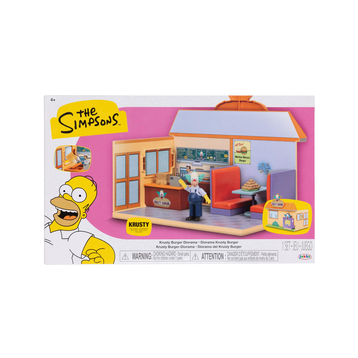 Krusty Burger Diorama take-out bag launch action moment