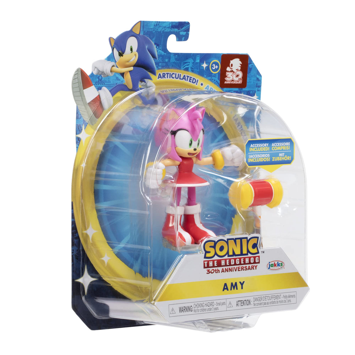 Sonic Amy on a shelf with hammer accessory, perfect desk or display accent.