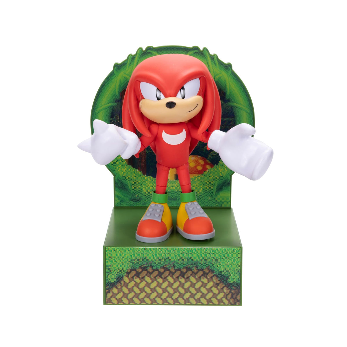 JAKKS Pacific Sonic Knuckles figure with customizable facial expressions for versatile posing.