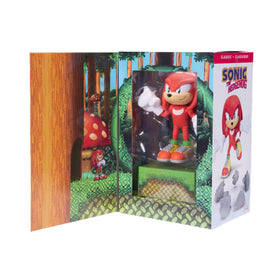 Knuckles figure includes swappable eyes, hands, and mouths for personalized expressions.
