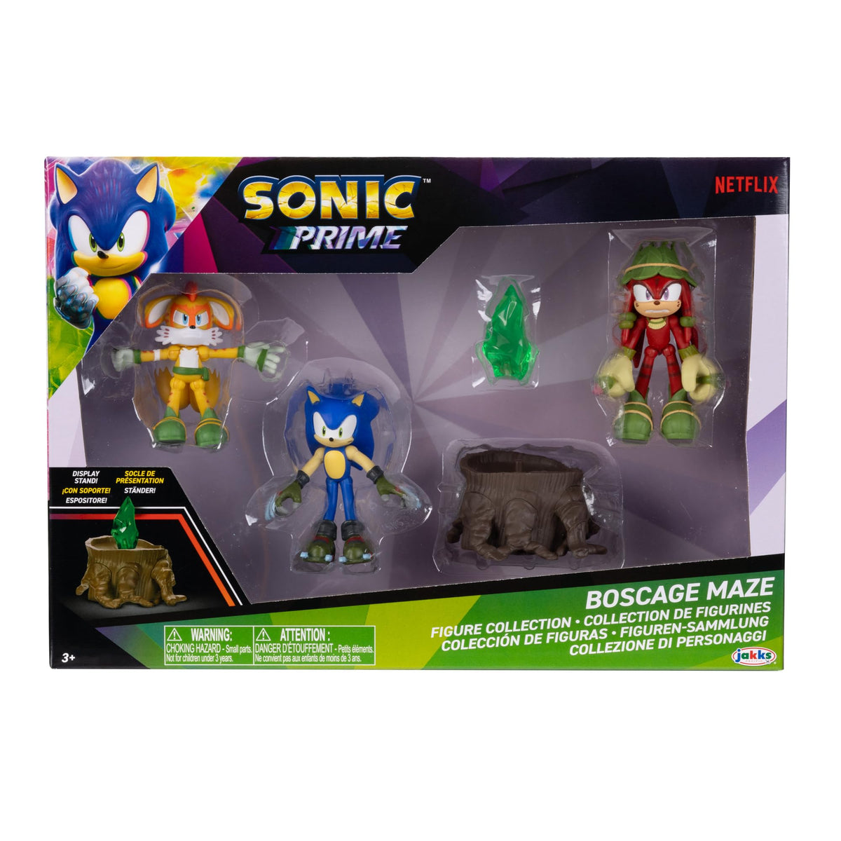 JAKKS Pacific Sonic Prime Bos Cage Maze Mangey Tails in action stance