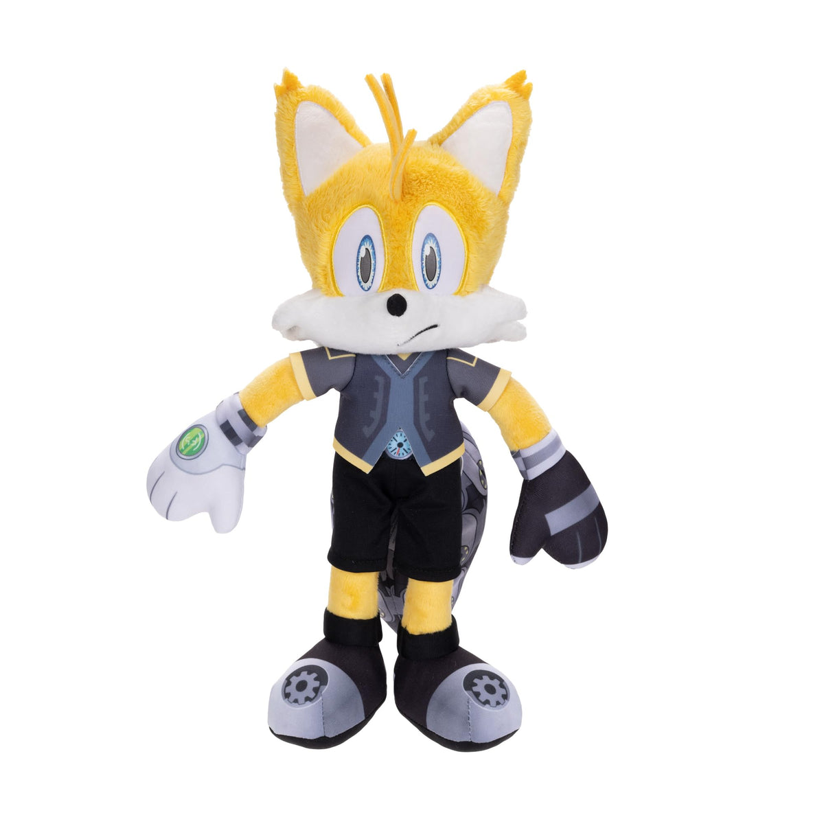 Jakks Pacific Sonic Prime Tails Nine plush front view, ultra-soft cuddle buddy for fans and kids.