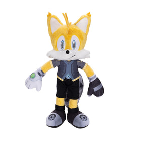 Jakks Pacific Sonic Prime Tails Nine plush front view, ultra-soft cuddle buddy for fans and kids.