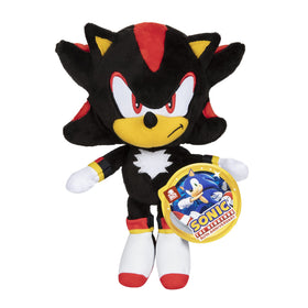 JAKKS Pacific Sonic Shadow plush collectible display, ideal for Sonic fans