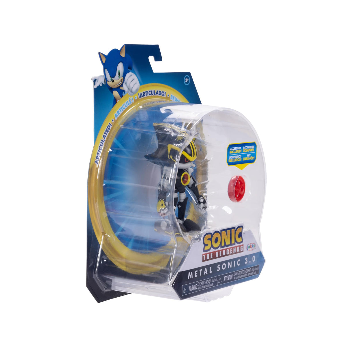 Sonic Metal Sonic 3.0 shown with compatible Stardust Speedway playset