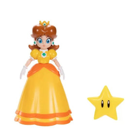 Super Mario Daisy action figure highlights yellow star accessory for display
