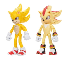 JAKKS Pacific Super Sonic light-up eyes and quills highlight action poses.