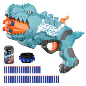 JakMean Dinosquad blaster with soft darts for safe indoor play.