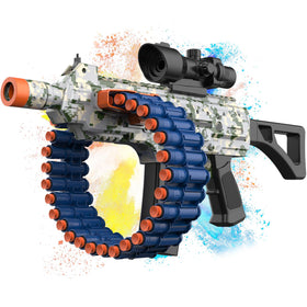 JakMean electric auto toy blaster with scope for precise outdoor shooting