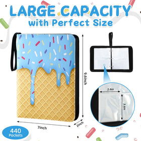 Jaloro Ice Cream Drip binder closed with zipper protecting cards during travel