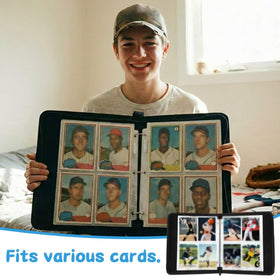 Open view of binder enables quick browsing without removing cards