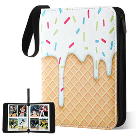 Jaloro Ice Cream Drip Binder front view with 440-pocket layout for organized cards