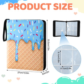 Jaloro Ice Cream Drip binder pages open for easy card viewing.