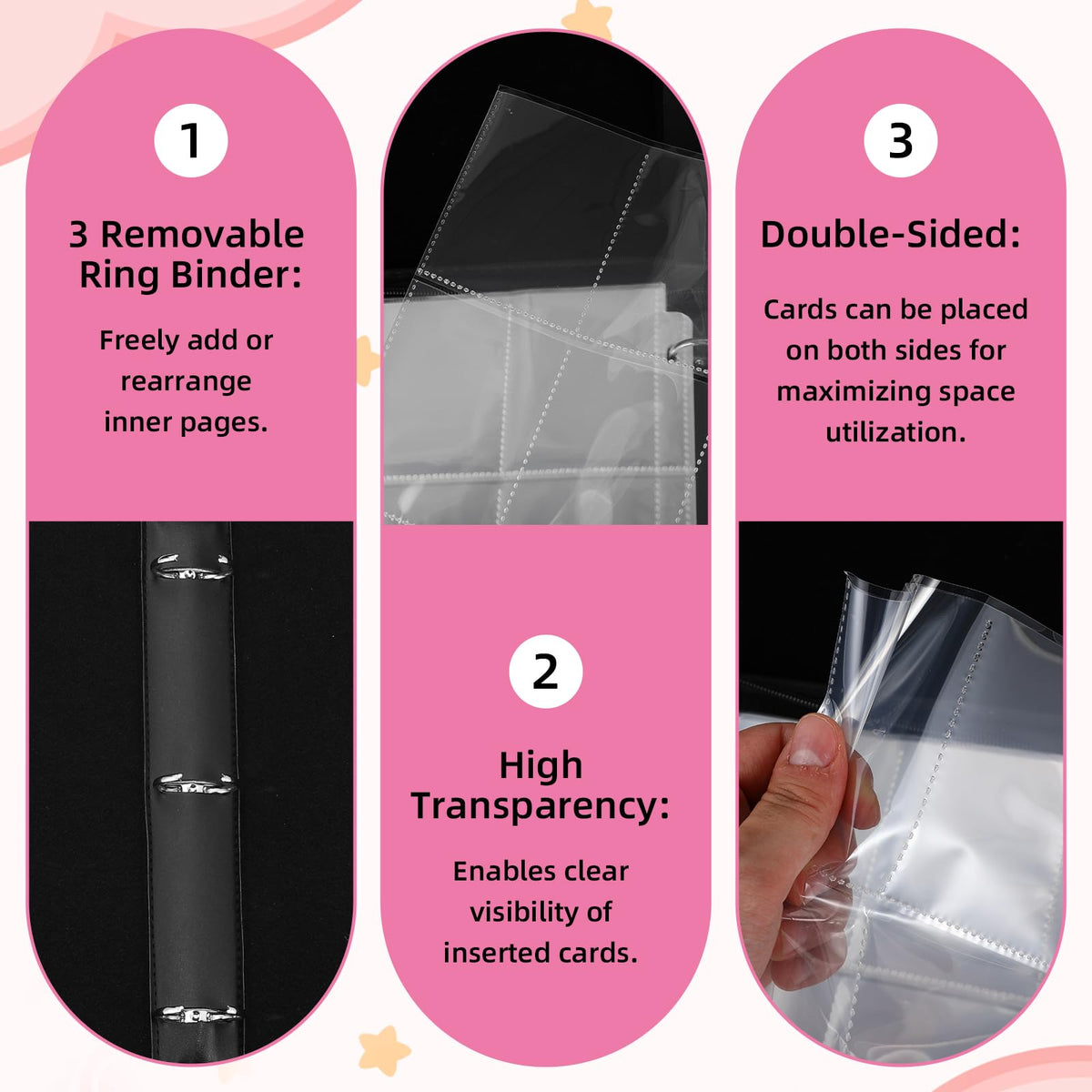 Jaloro Ice Cream Drip Binder interior pocket view with 50-page album